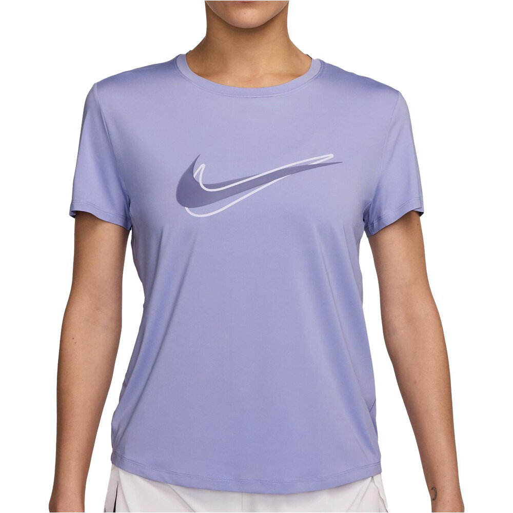 Nike camiseta entrenamiento manga corta mujer W NK ONE SWSH HBR DF SS TOP vista frontal