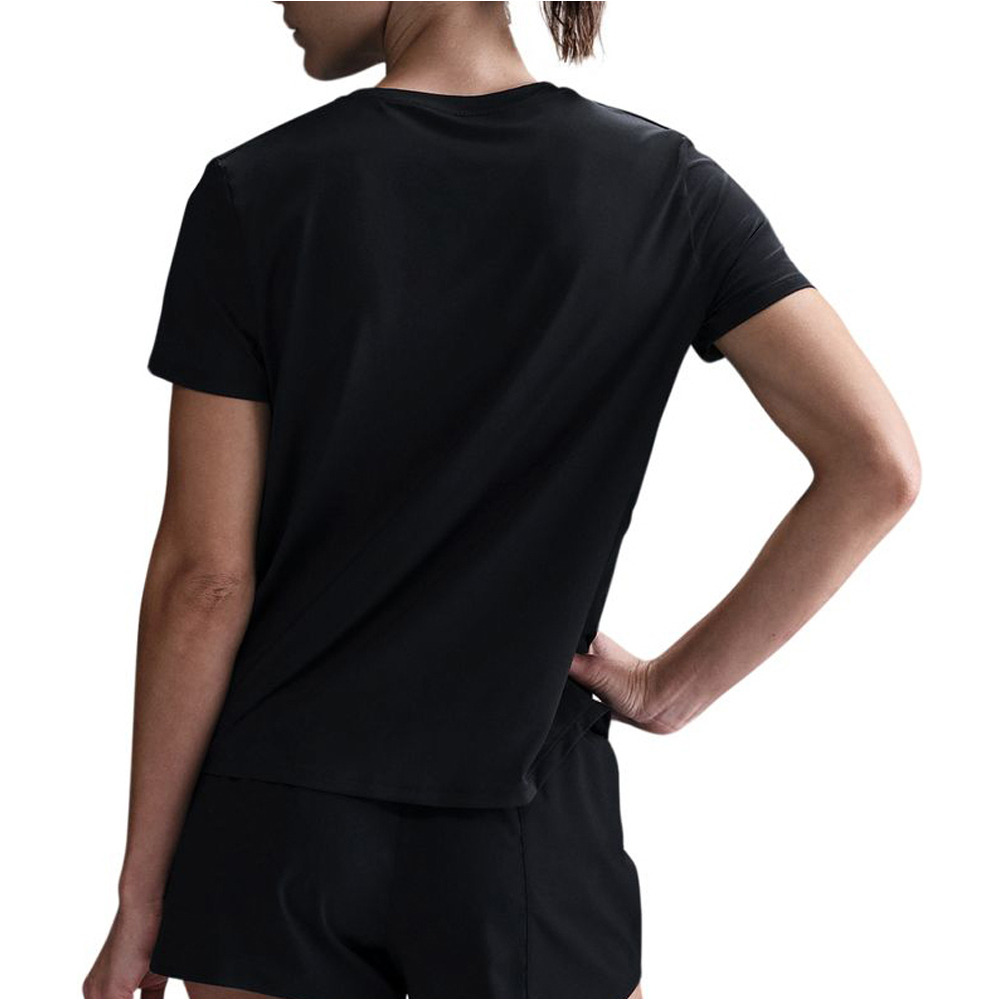 Nike camiseta entrenamiento manga corta mujer W NK ONE SWSH HBR DF SS TOP vista trasera