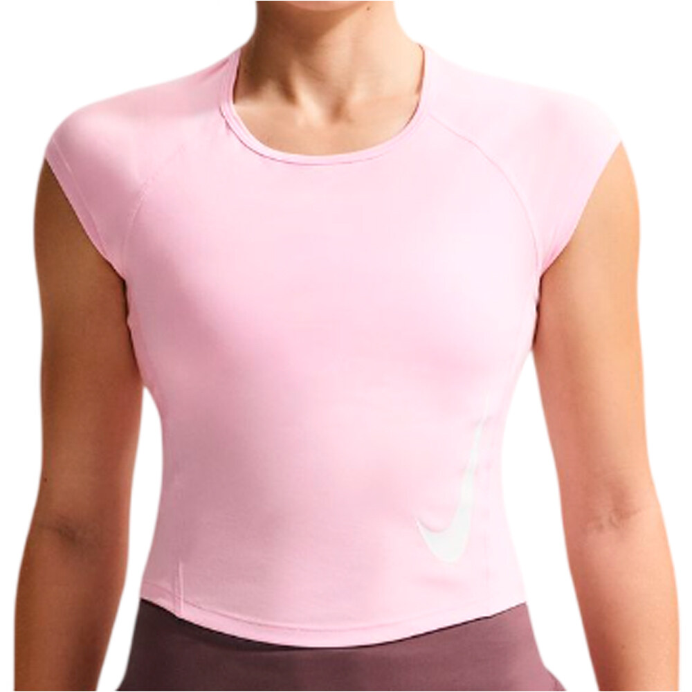 Nike camiseta entrenamiento manga corta mujer W NK TEMPO SWOOSH RUN DF SS vista frontal