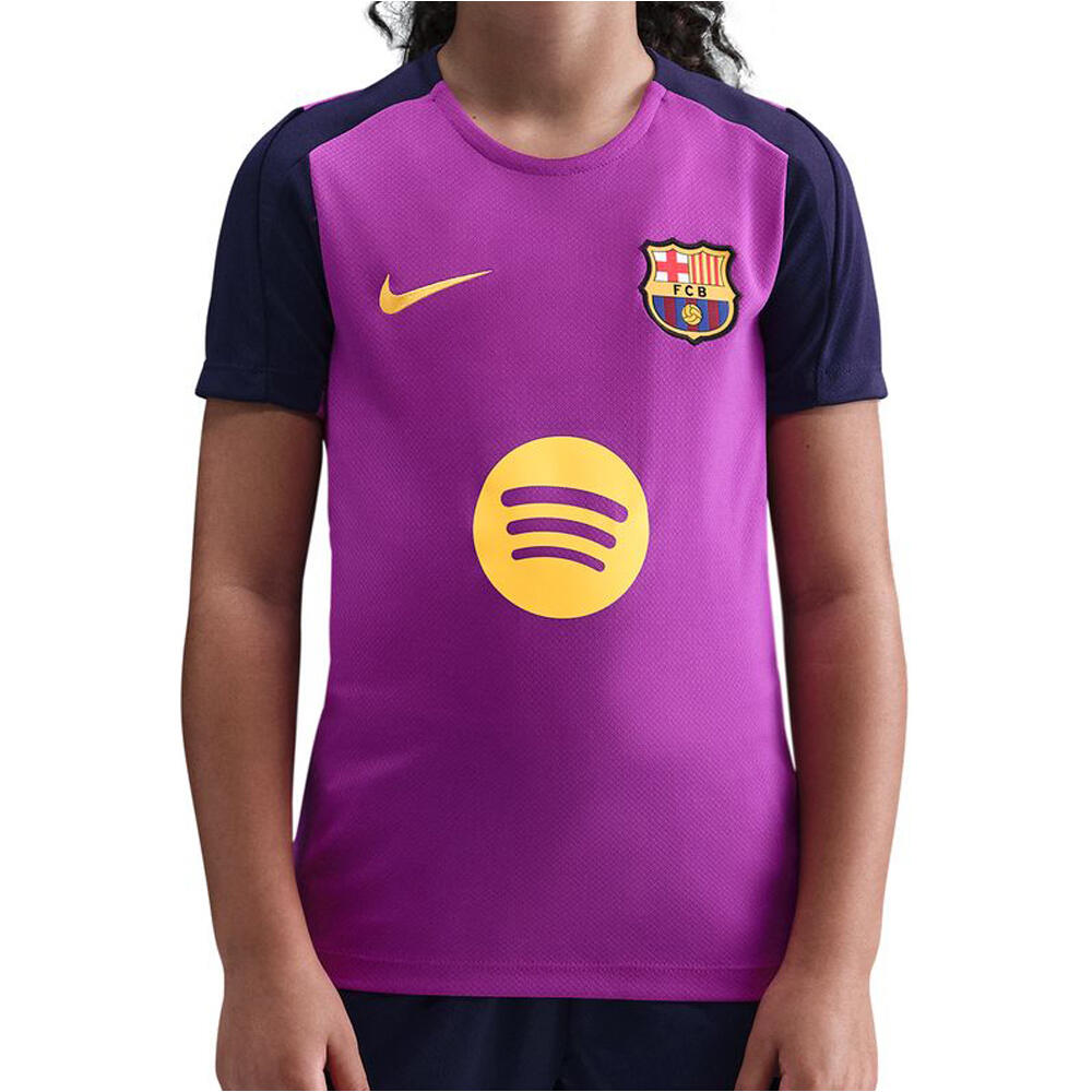 Nike camiseta entrenamiento niño BARCELON 26 Y NK DF STRK SS TOP K MO vista frontal