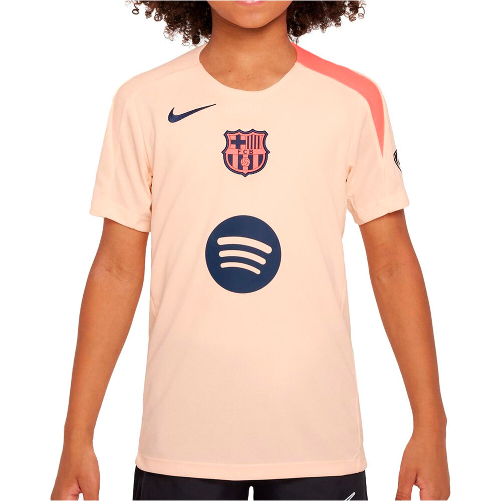 Nike camiseta entrenamiento niño BARCELONA 26 Y NK DF STRK SS TOP K 3R vista frontal