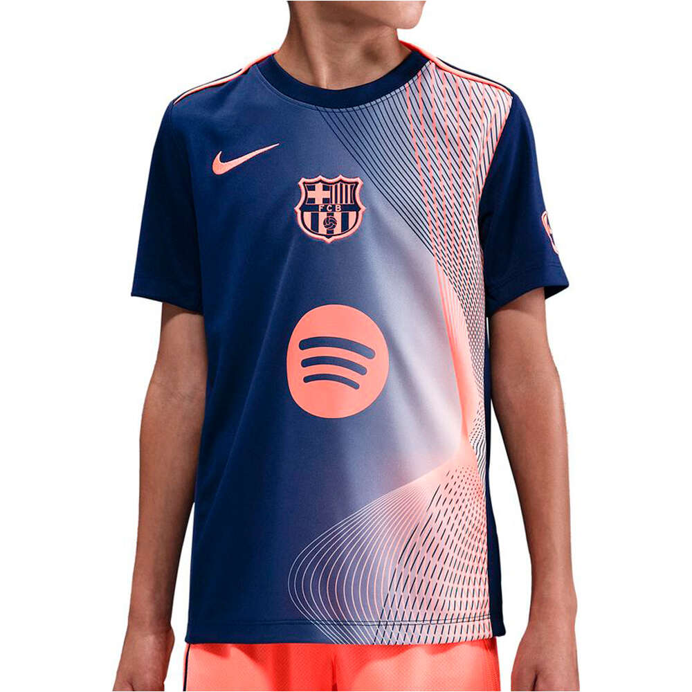 Nike camiseta entrenamiento niño BARCELONA 26 YNK DF ACDPR SS TOP K 3RPM vista frontal