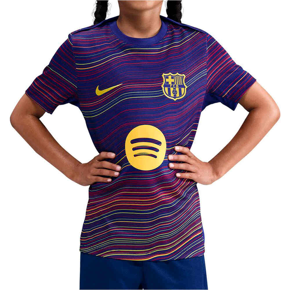 Nike camiseta entrenamiento niño BARCELONA 26 YNK DF ACDPR SS TOP K HM PM vista frontal