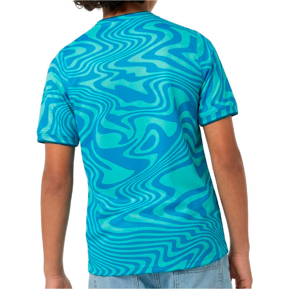 Nike camiseta entrenamiento niño BRASIL 26 Y NK DF SS TOP PREMATCH K vista trasera