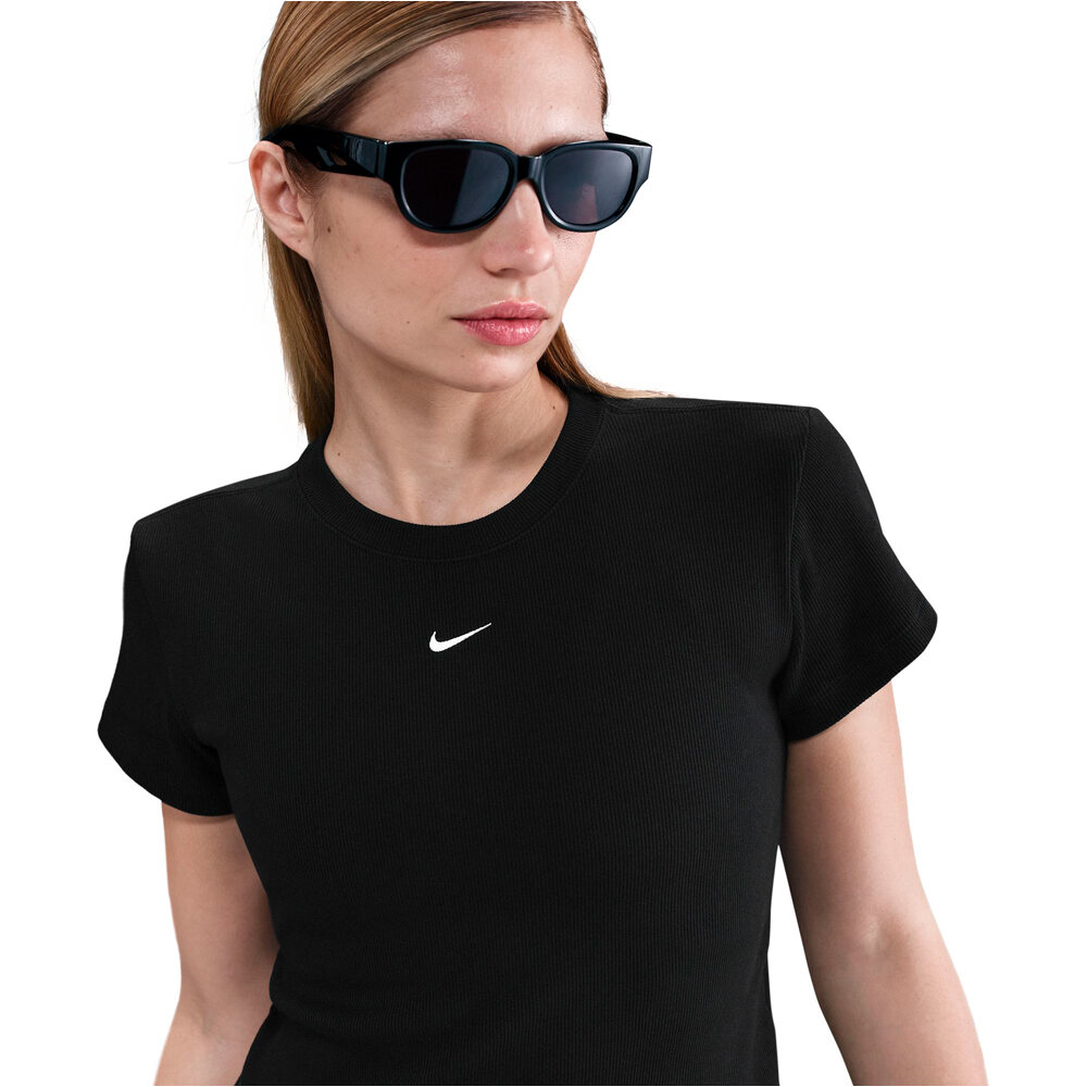 Nike camiseta manga corta mujer W NSW RIB  TGHT SS TEE vista detalle