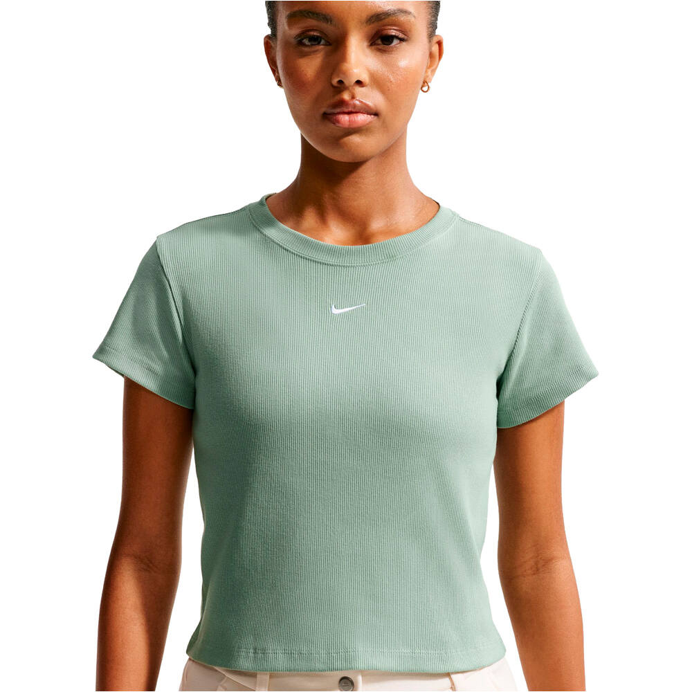 Nike camiseta manga corta mujer W NSW RIB TGHT SS TEE vista detalle