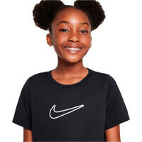Nike camiseta manga corta niña G NK DF ONE STD SS TOP HBR vista detalle