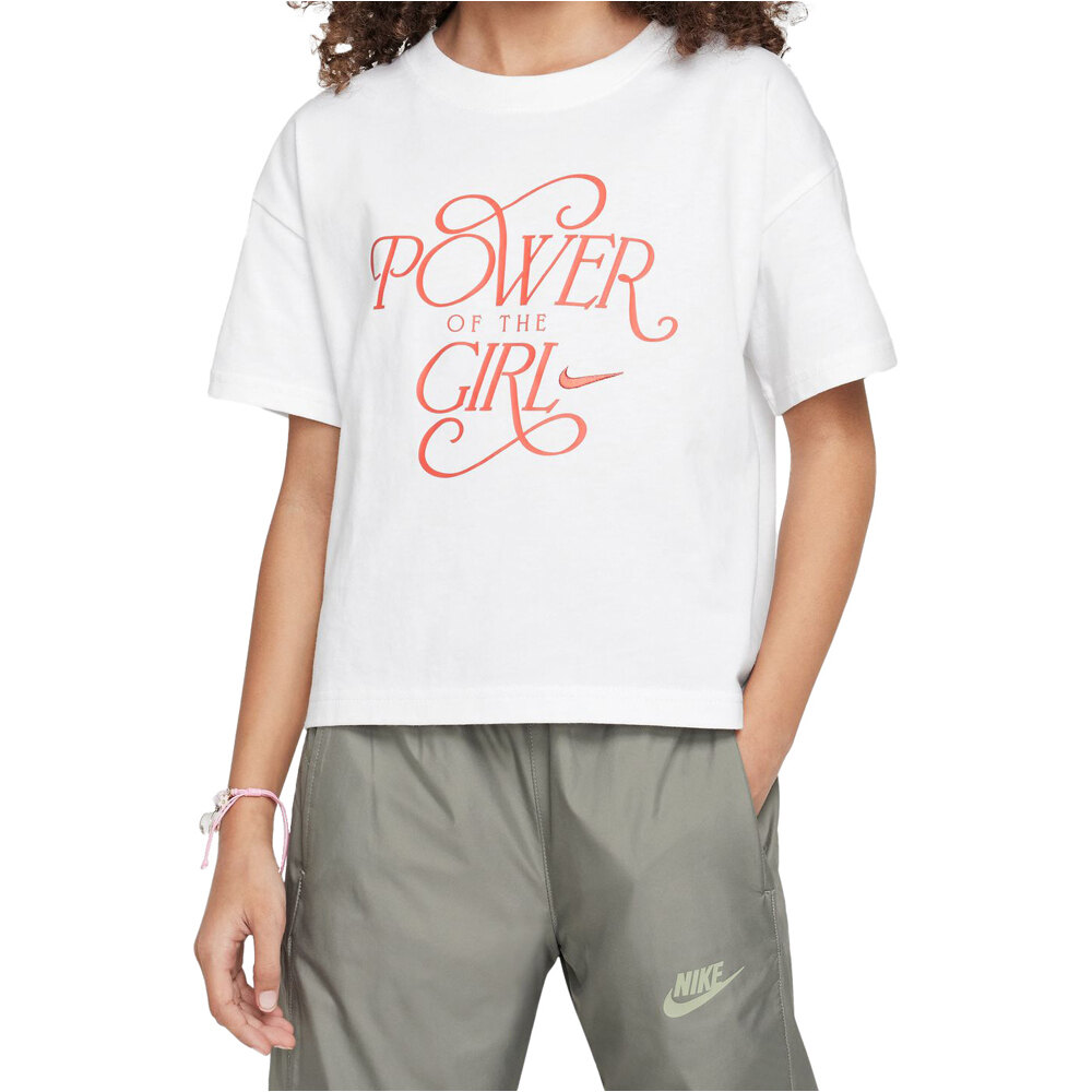 Nike camiseta manga corta niña G NSW TEE POWER vista frontal