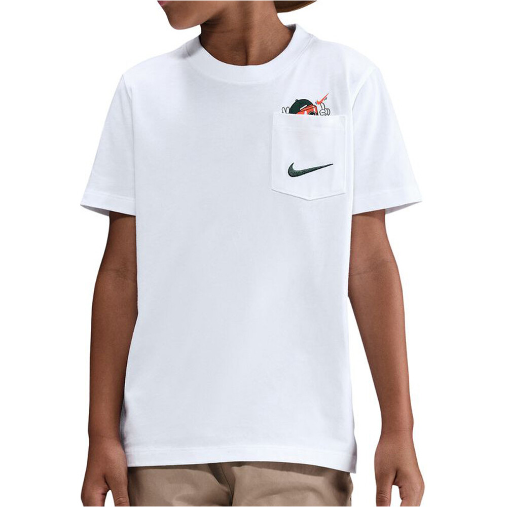 Nike camiseta manga corta niño K NSW TEE BOXY PKT vista frontal