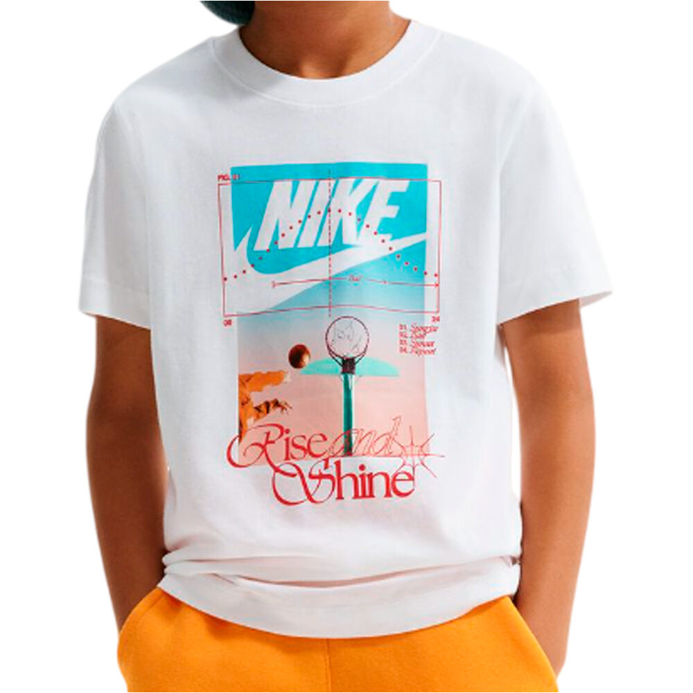 Nike camiseta manga corta niño K NSW TEE RISE AND SHINE vista frontal