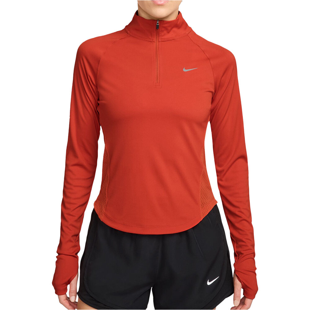 Nike camiseta técnica manga larga mujer W NK TEMPO NVLT DF HZ TP vista frontal