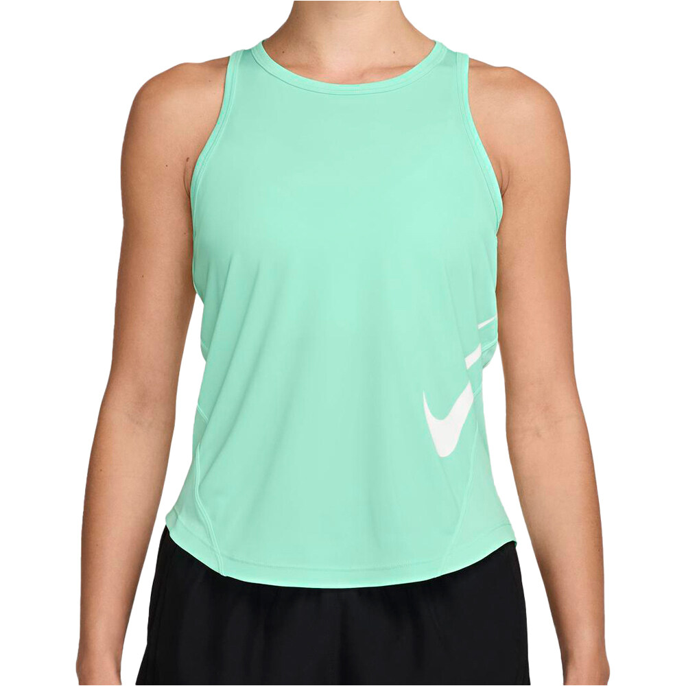 Nike camiseta técnica tirantes mujer W NK TEMPO SWSH HBR DF TANK vista frontal