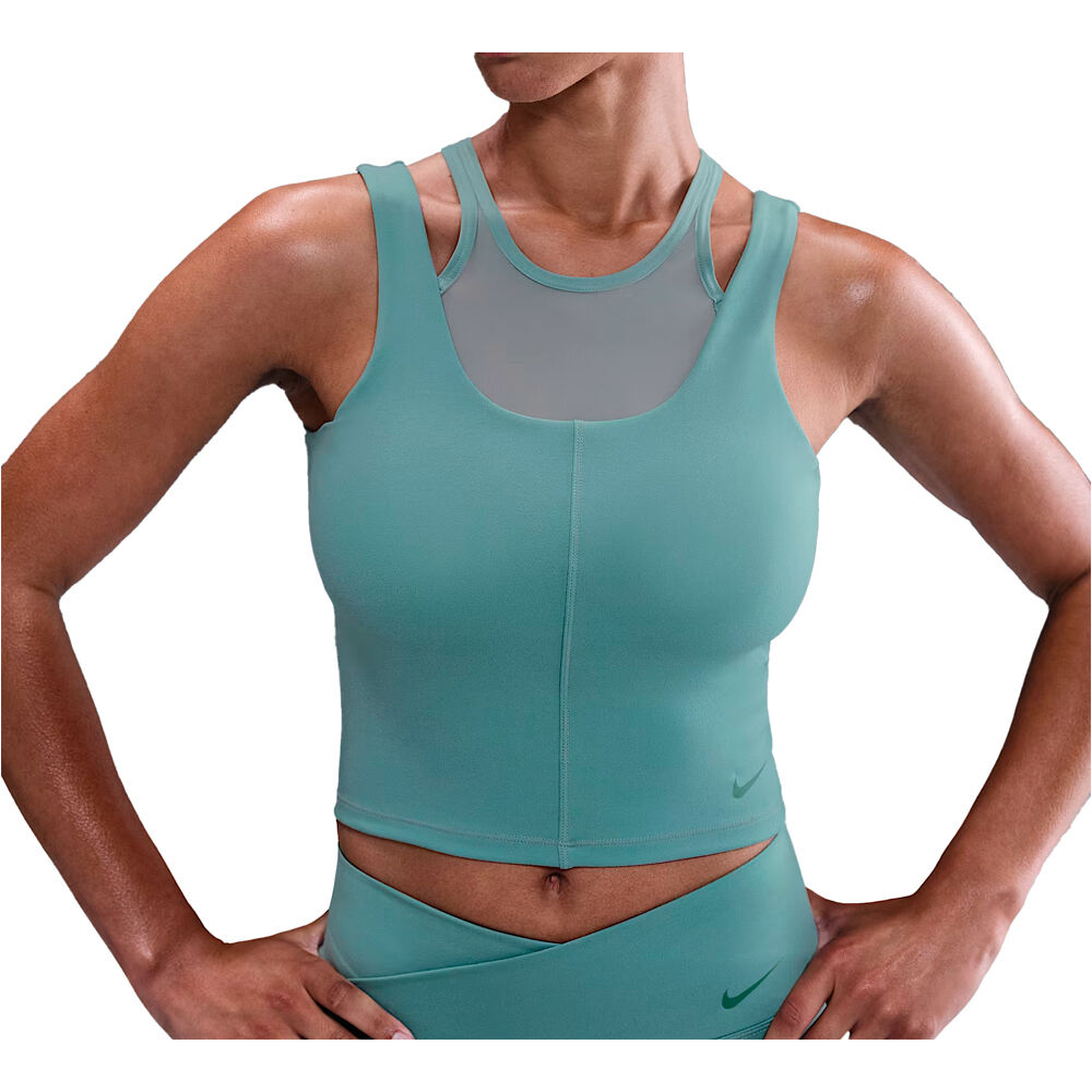 Nike camiseta tirantes fitness mujer W NK ONE DF FTTD TANK CPSL vista frontal