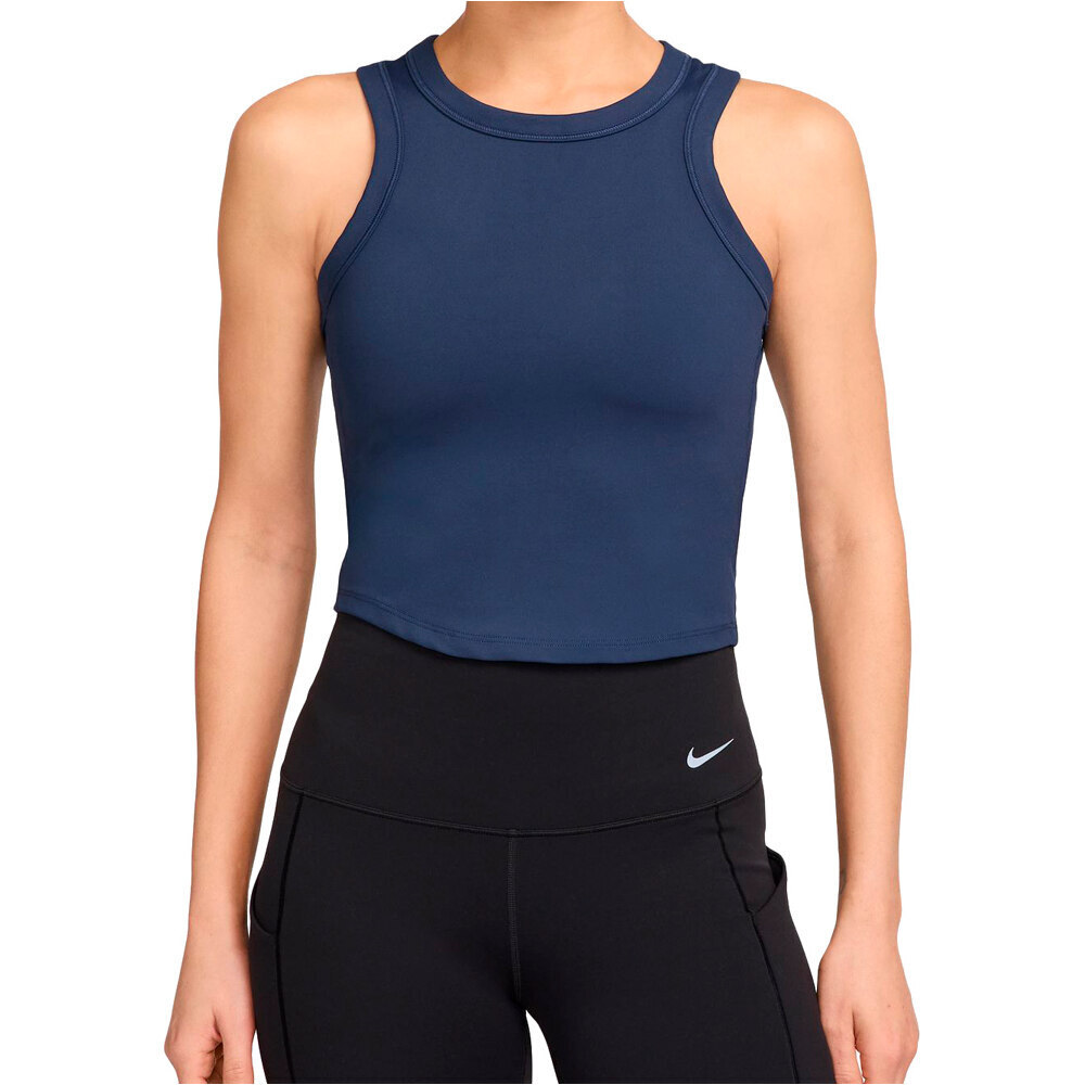Nike camiseta tirantes fitness mujer W NK ONE FITTED DF CROP TANK vista frontal