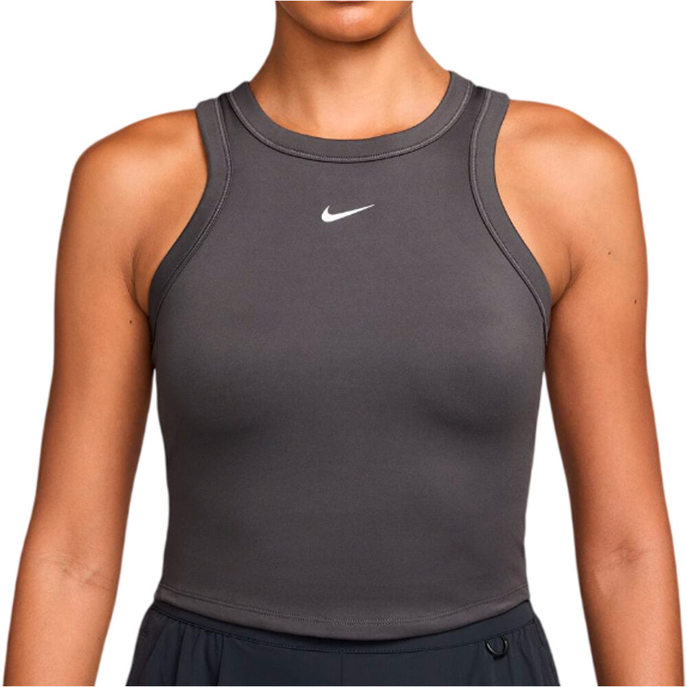 Nike camiseta tirantes fitness mujer W NK ONE FITTED DF CROP TANK vista frontal