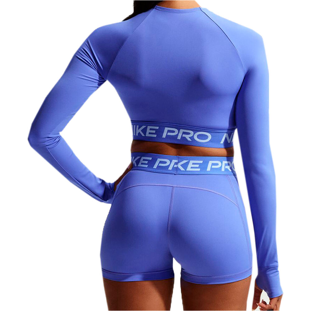 Nike camisetas fitness mujer NIKE PRO DF 365 CROP LS vista trasera
