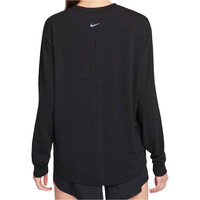 Nike camisetas fitness mujer W NK ONE RELAXED DF LS TOP vista trasera