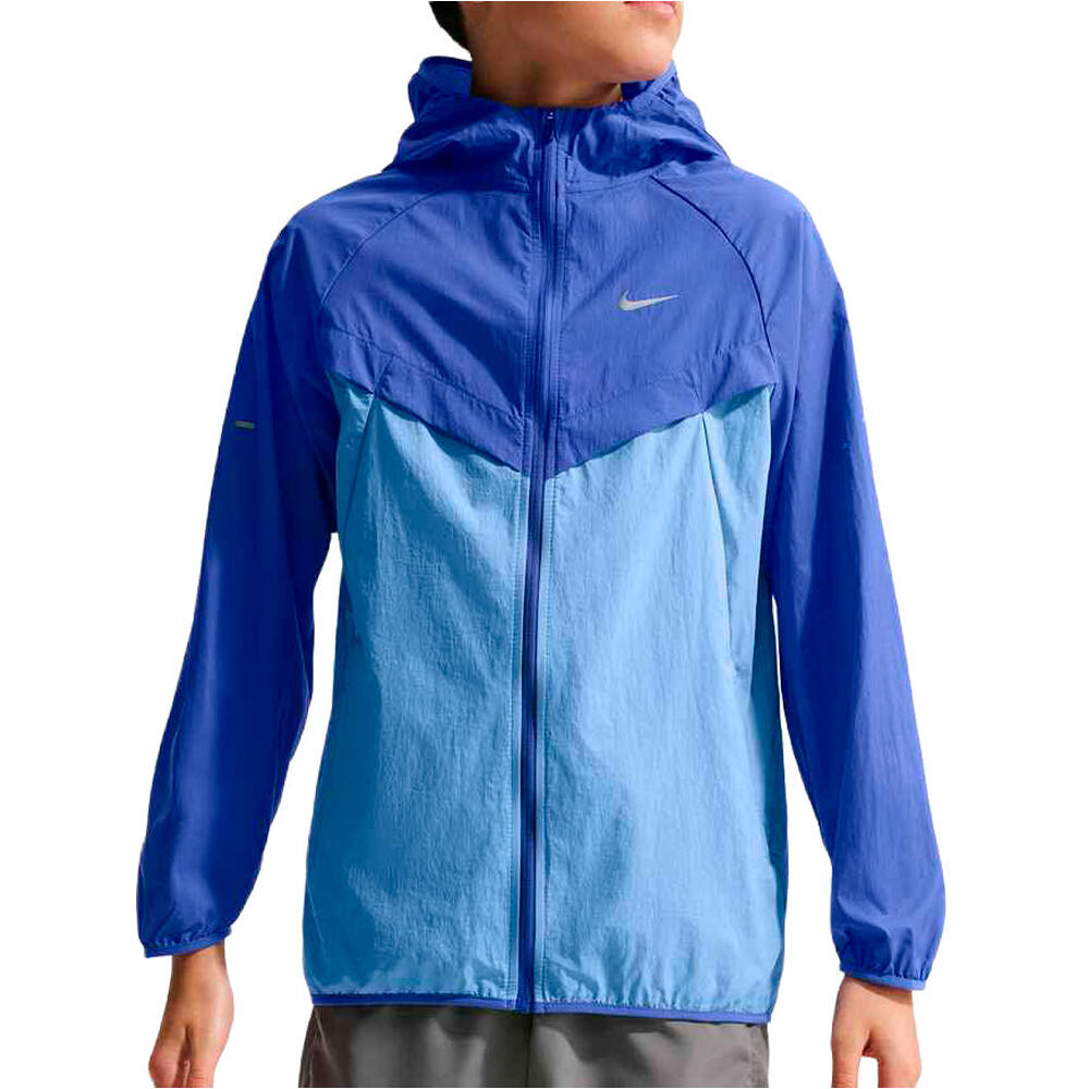 Nike chubasquero niño K NK REPEL STRIDE JACKET vista frontal