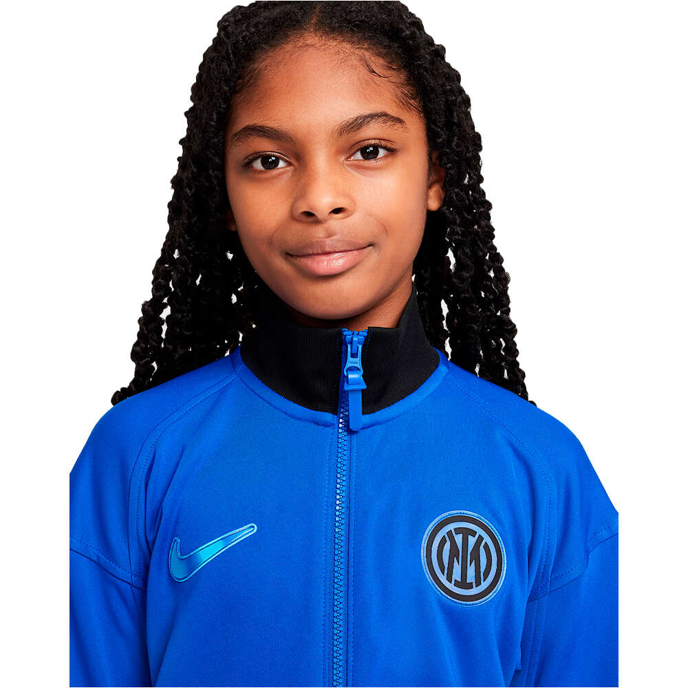 Nike chubasquero y chaquetones entrenamiento fútbol niño INTER YNK DF ACDPR ANTHM JKT K vista detalle