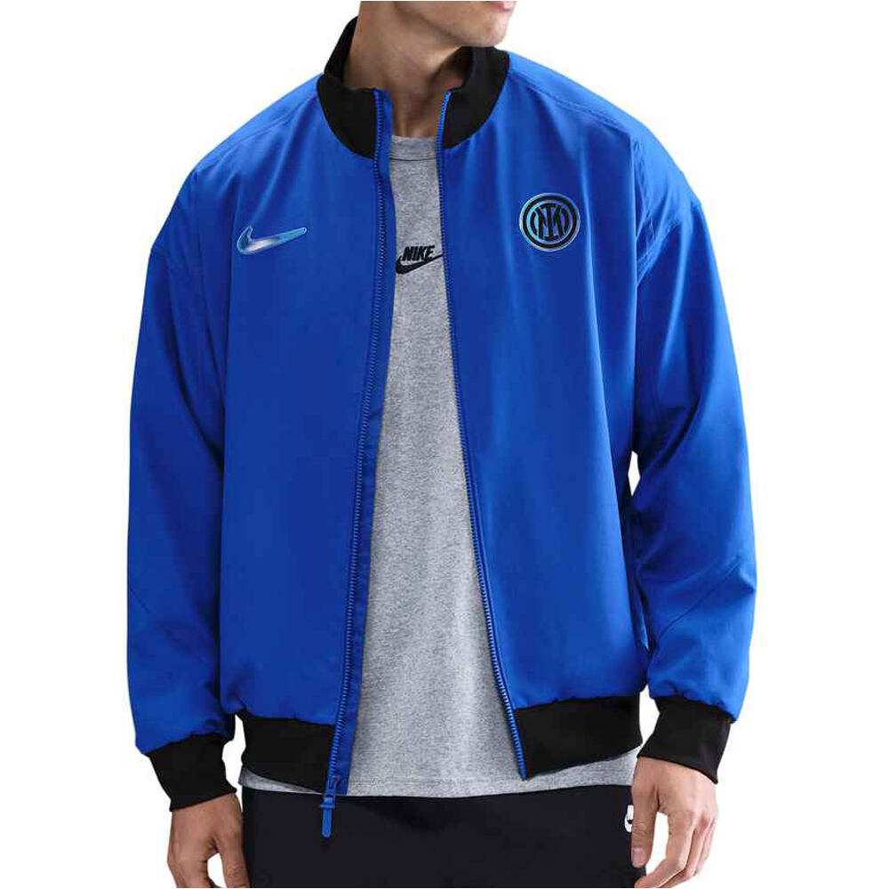 Nike chubasqueros y chaquetones entrenamiento fútbol INTER 25 MNK DF STRK ANTHM JKT vista frontal
