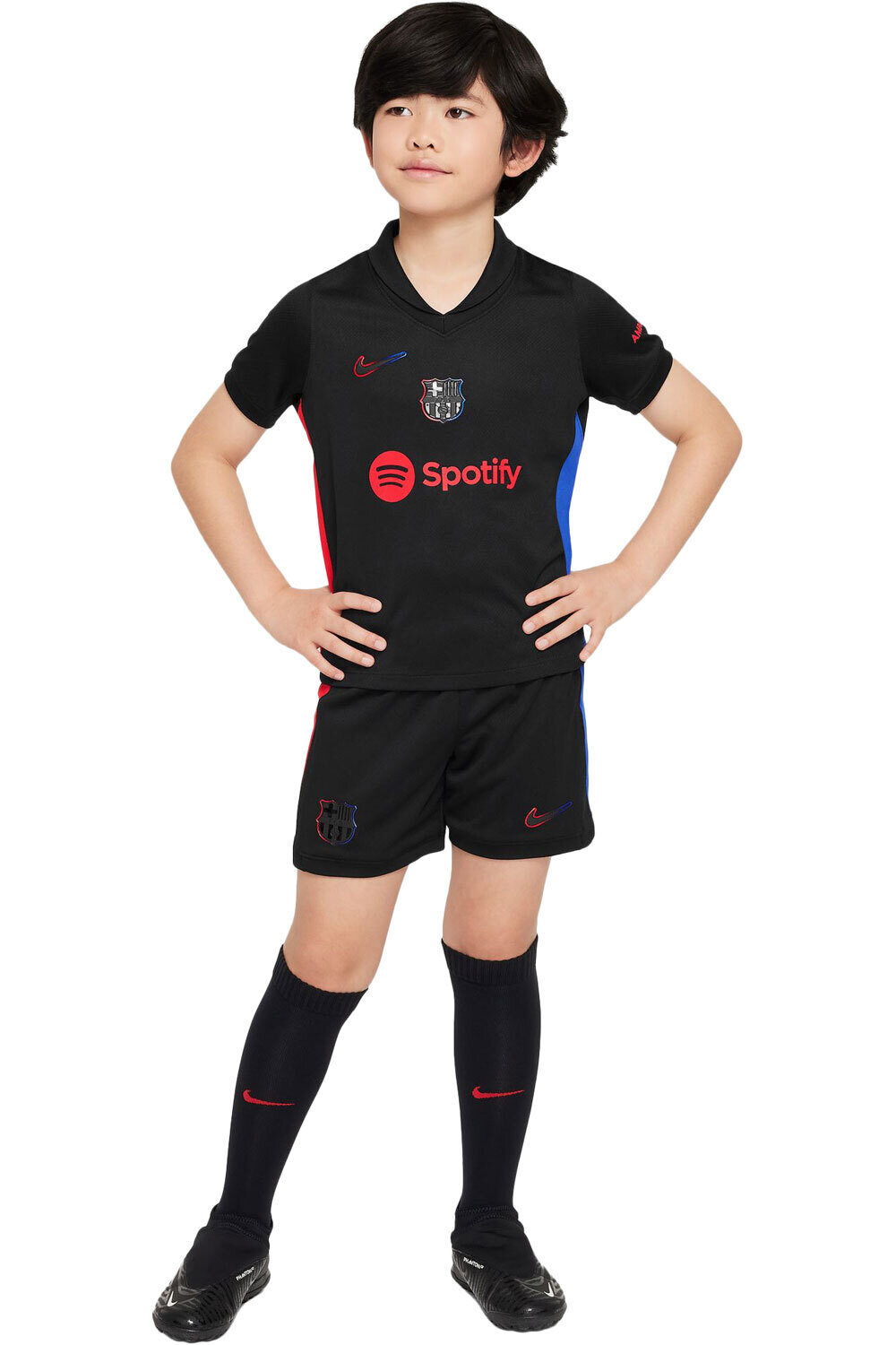 Nike equipación fútbol niño BARCELONA 25 LK NK DF KIT STAD AW vista frontal