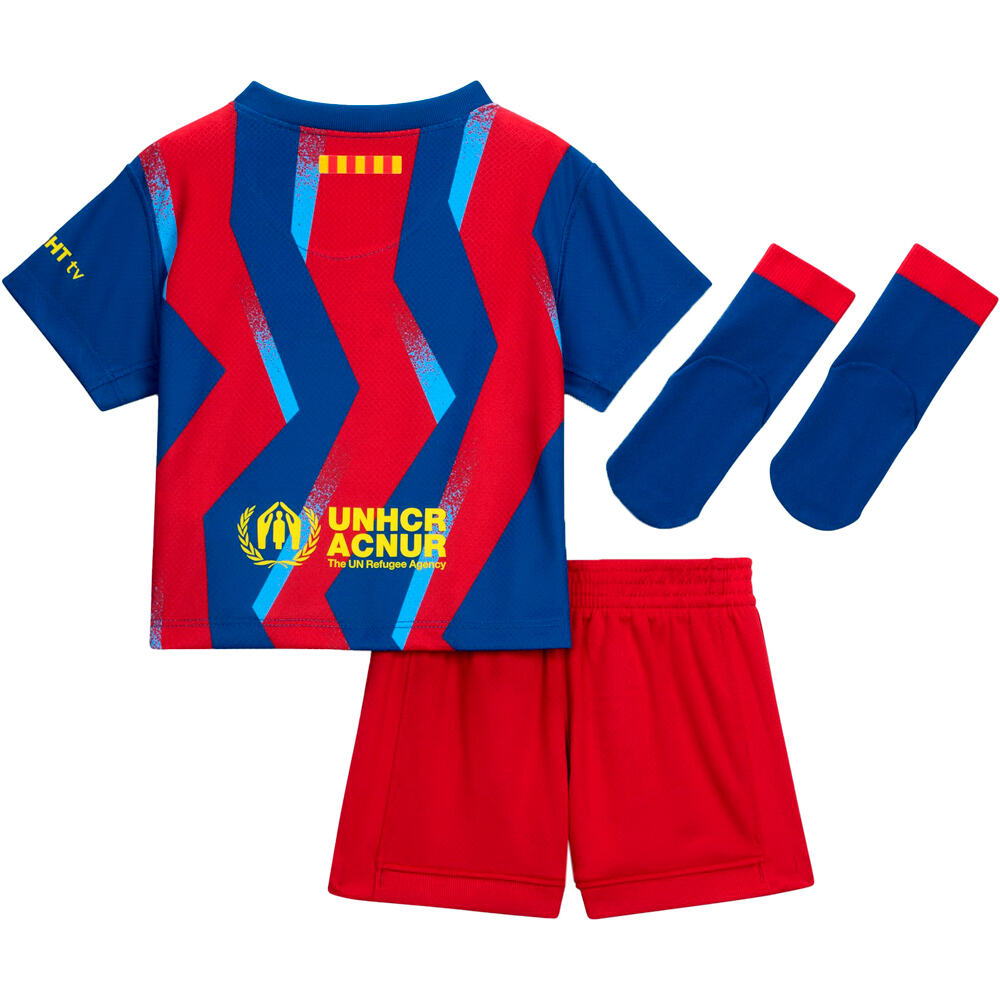 Nike equipación fútbol niño BARCELONA 26 INF NK DF KIT STAD 4R vista trasera