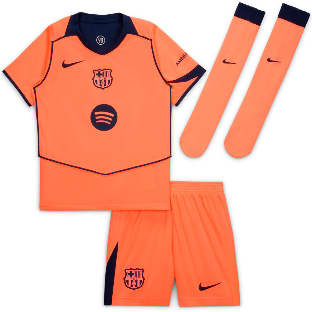 Nike equipación fútbol niño BARCELONA 26 LK NK DF KIT STAD 3R 07