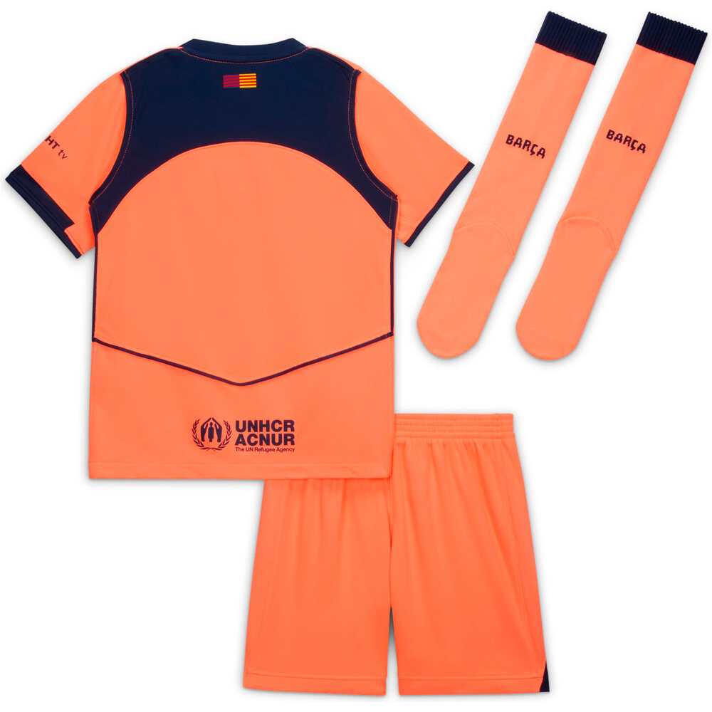 Nike equipación fútbol niño BARCELONA 26 LK NK DF KIT STAD 3R 08