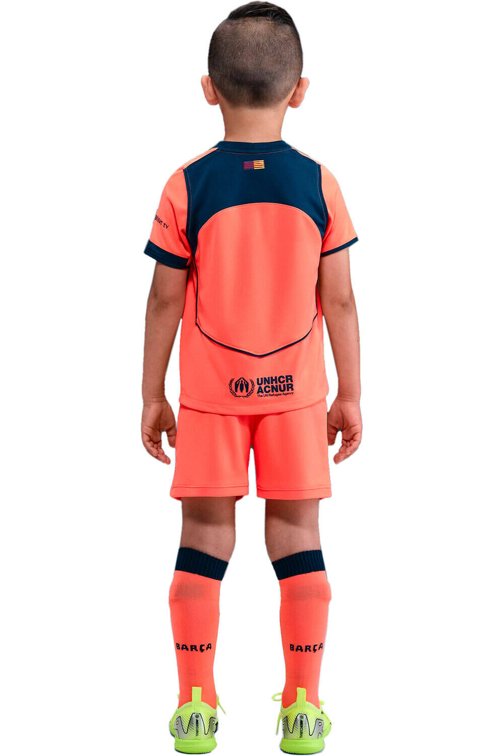 Nike equipación fútbol niño BARCELONA 26 LK NK DF KIT STAD 3R vista trasera