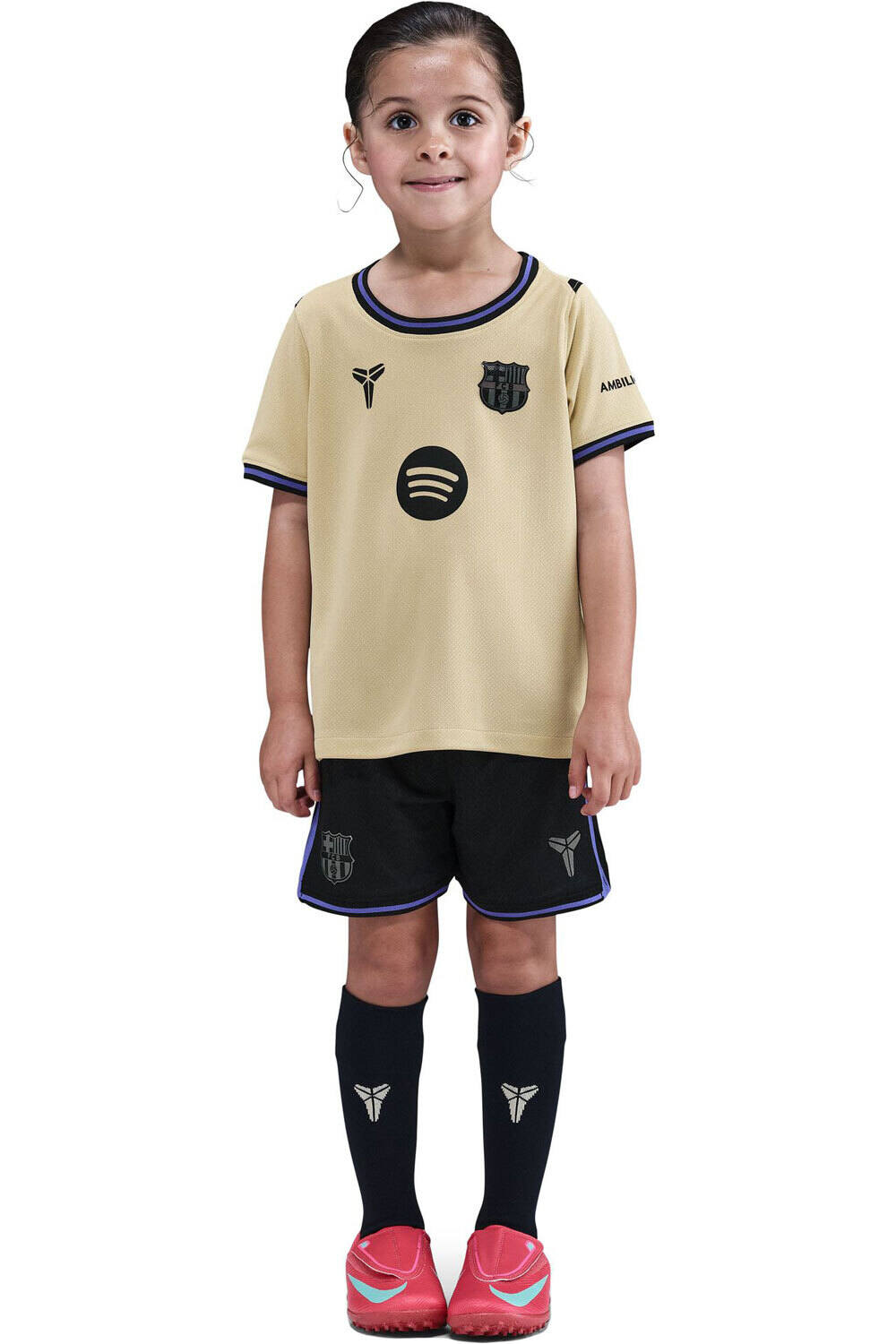 Nike equipación fútbol niño BARCELONA 26 LK NK DF KIT STAD AW vista frontal