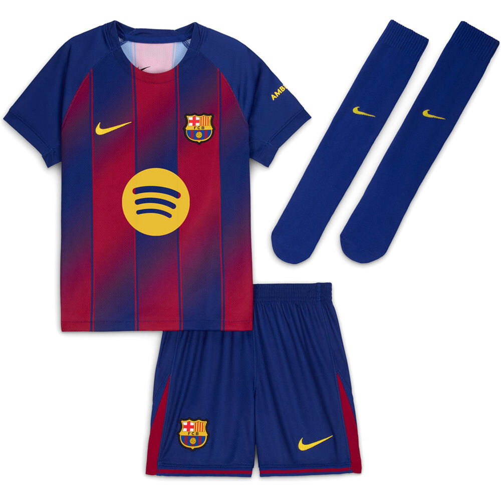 Nike equipación fútbol niño BARCELONA 26 LK NK DF KIT STAD HM 07