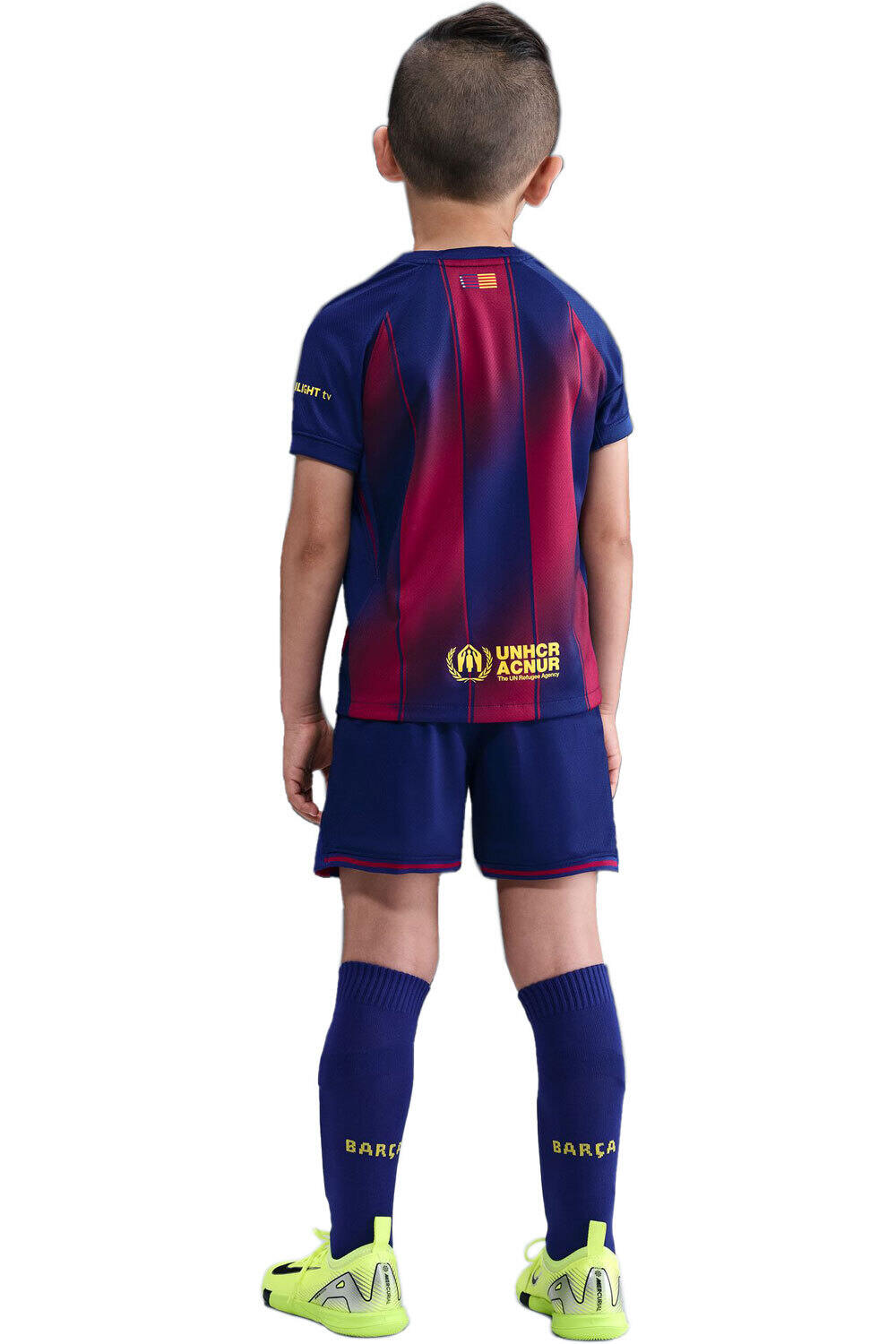 Nike equipación fútbol niño BARCELONA 26 LK NK DF KIT STAD HM vista trasera