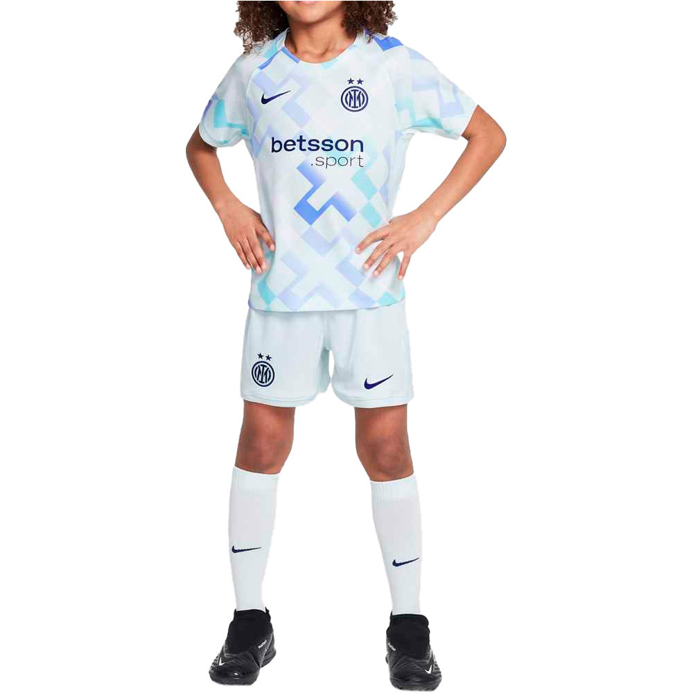 Nike equipación fútbol niño INTER 25 LK NK DF KIT STAD AW vista frontal