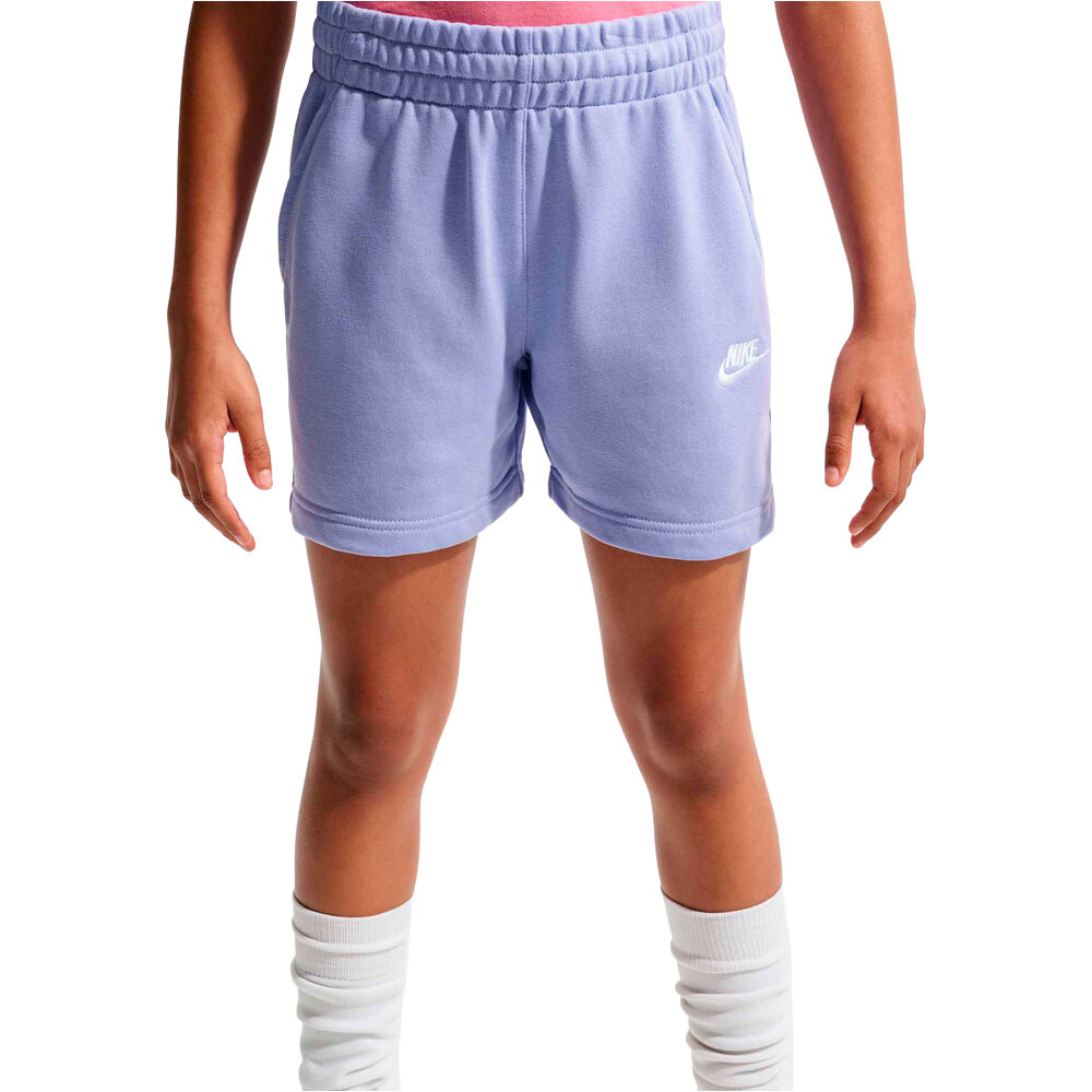 Nike malla corta niña G NSW CLUB FT 5IN SHORT LBR vista detalle