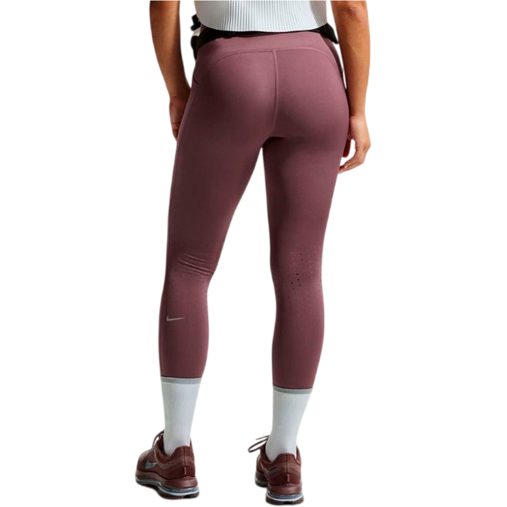 Nike malla larga running mujer W NK DF SWIFT HR 7/8 TIGHT vista trasera