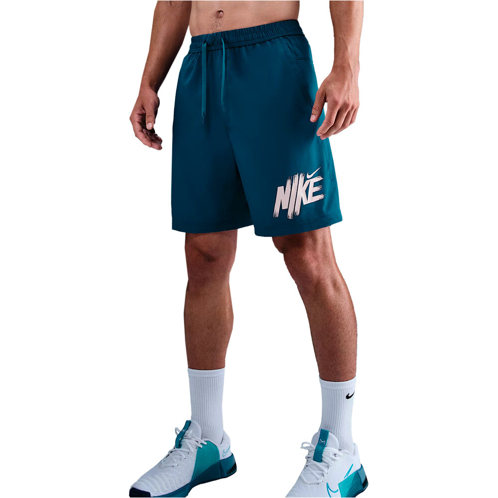 Nike pantalón corto fitness hombre M NK DF FORM 9IN UL SHORT GFX vista frontal