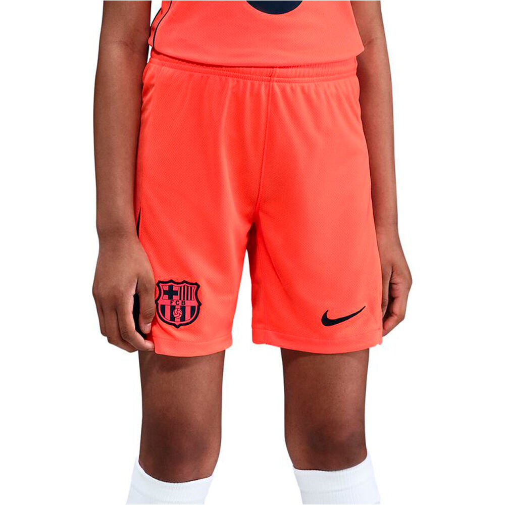 Nike pantalones fútbol oficiales niño FCB Y NK DF SHORT STAD 3R vista frontal