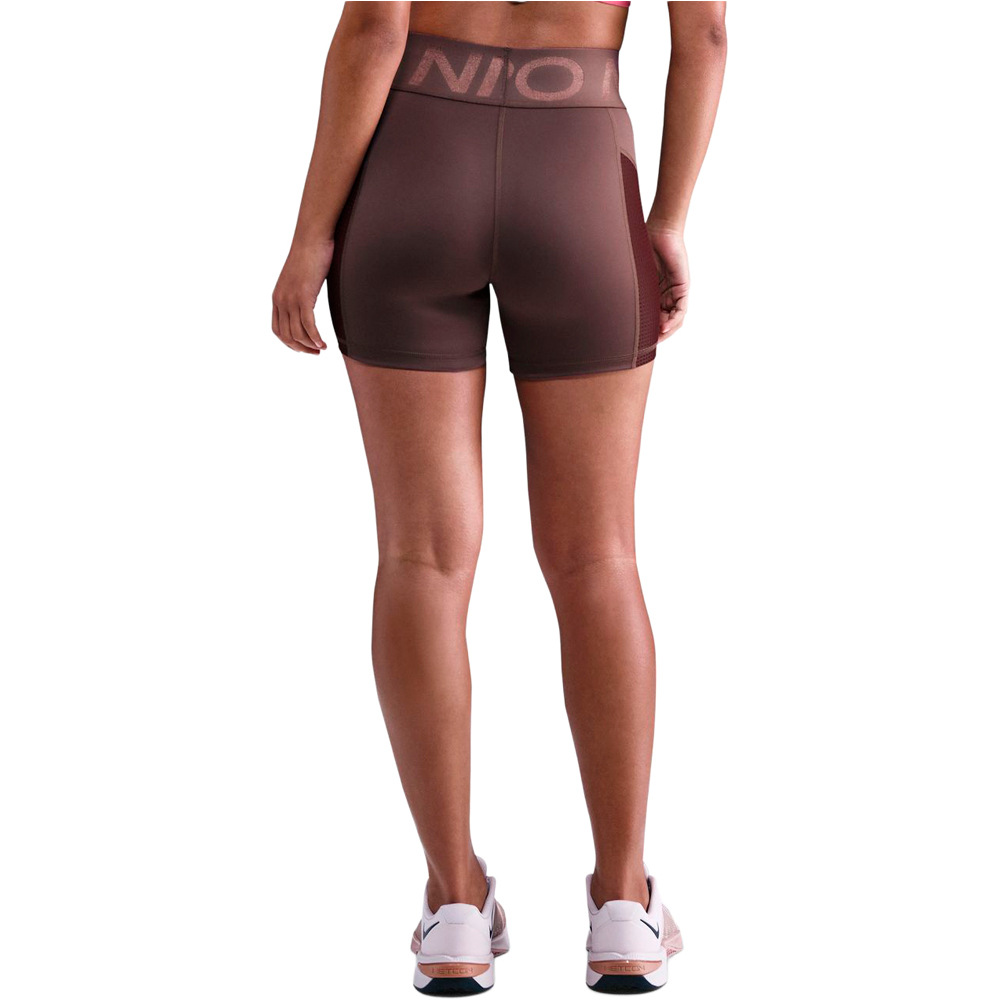 Nike pantalones y mallas cortas fitness mujer W NP DF SCULPT HR 5IN SHORT G vista trasera