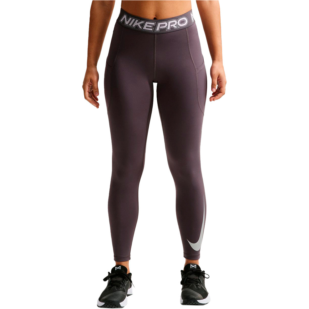 Nike pantalones y mallas largas fitness mujer W NP 365 MR 7/8 TGHT TT A GRX vista frontal