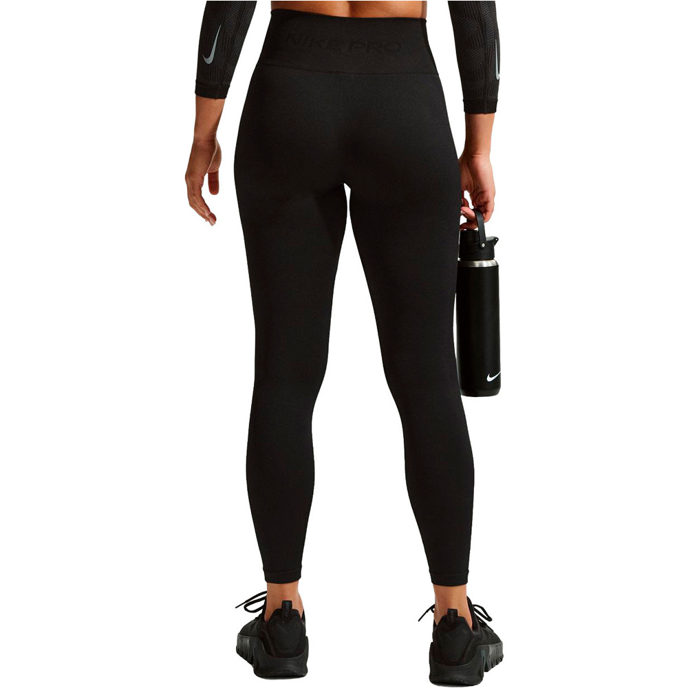 Nike pantalones y mallas largas fitness mujer W NP DF SMLS HR 7/8 TIGHT vista trasera