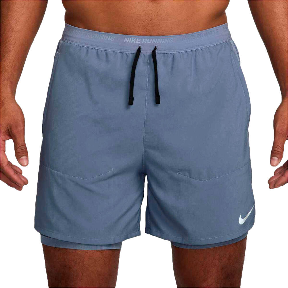 Nike pantaloneta técnica hombre M NK DF STRIDE 5IN SHRT HYBRID vista frontal