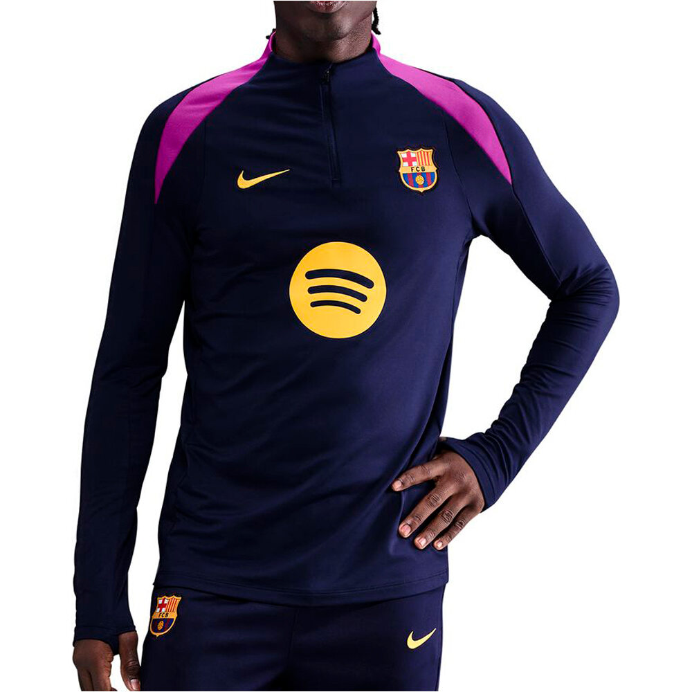Nike sudadera entrenamiento fútbol BARCELONA 26 M NK DF STRK DRIL TOP K MOOS vista frontal