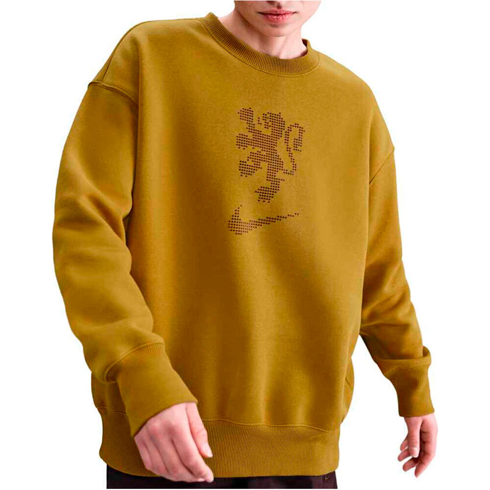 Nike sudadera entrenamiento fútbol HOLANDA 25 W NSW PHNX FLC OS CREW vista frontal