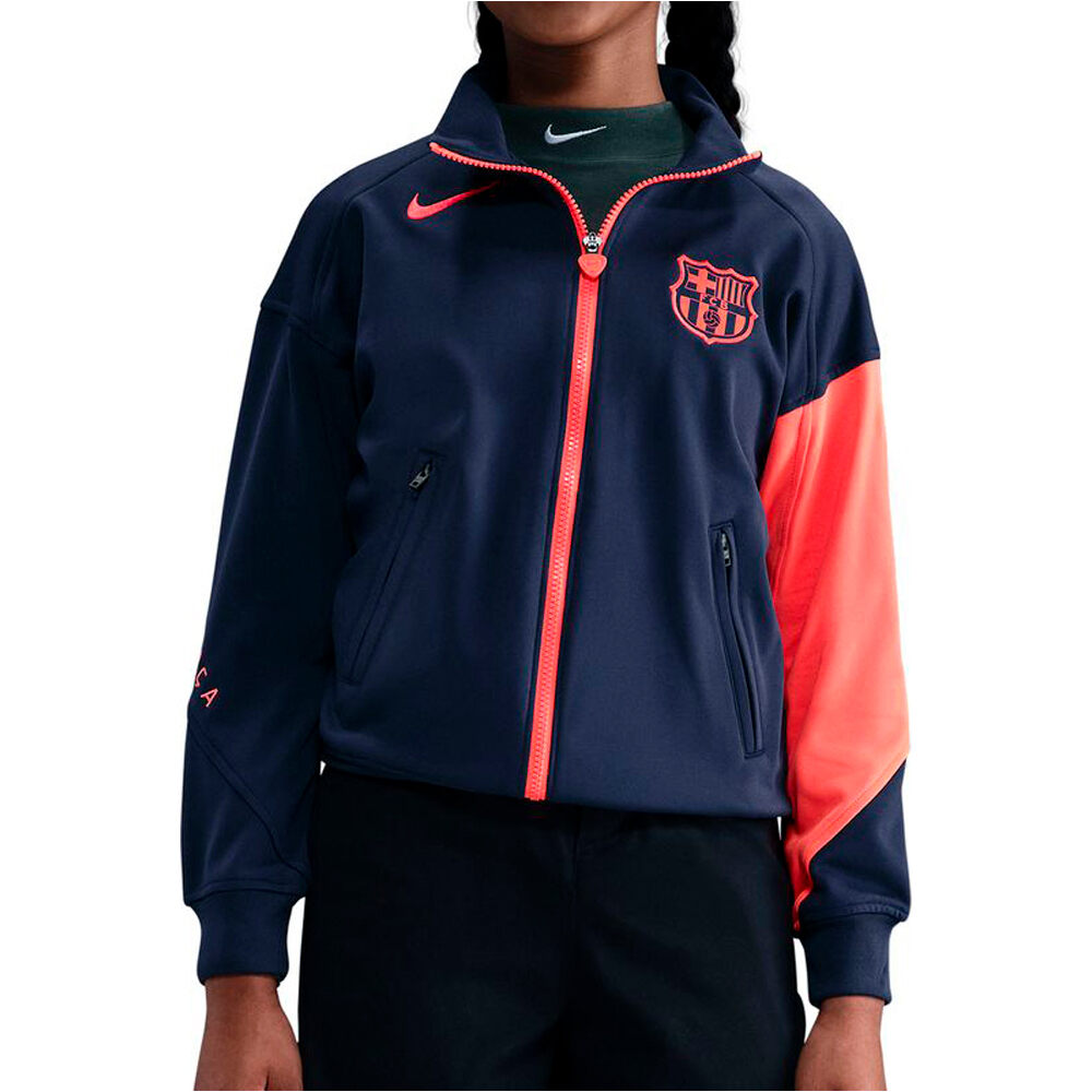 Nike sudadera entrenamiento fútbol niño BARCELONA 26 Y NK DF ACDPR ANTHM JKT K3R vista frontal