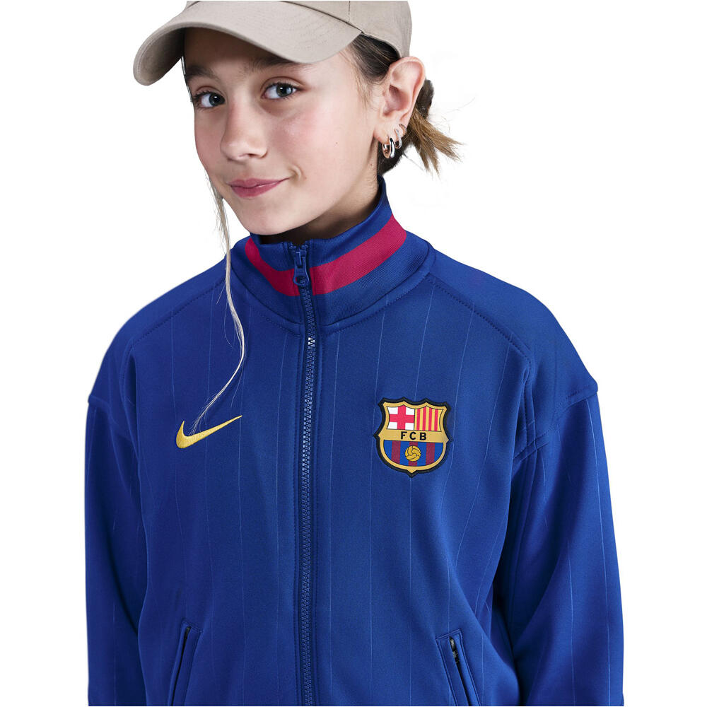 Nike sudadera entrenamiento fútbol niño BARCELONA 26 YNK DF ACDPR ANTHM JKT HM 03