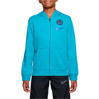 Nike sudadera entrenamiento fútbol niño INTER B NSW FT CLUB FZ vista frontal
