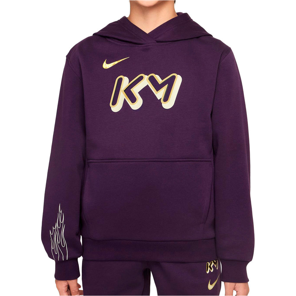 Nike sudadera entrenamiento fútbol niño KM K NK CLUB FLC HDY -PD vista frontal