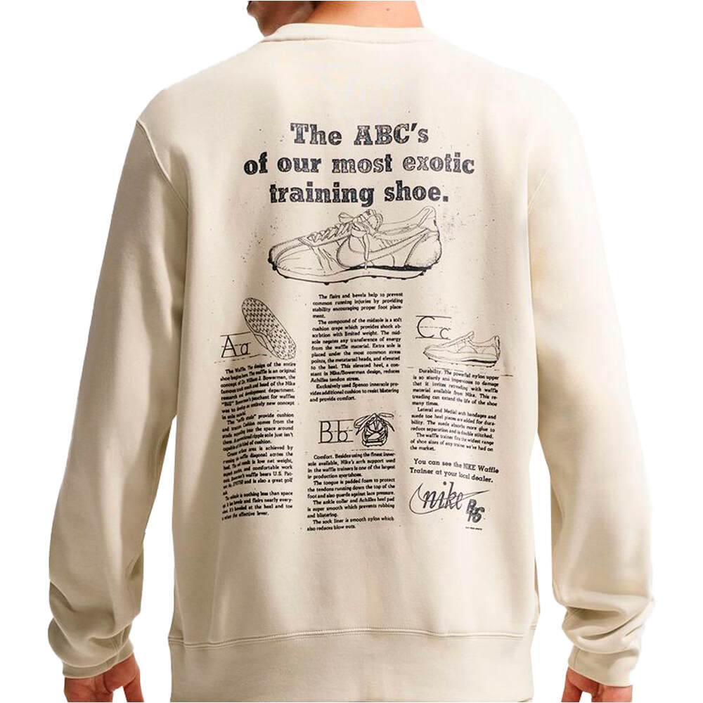 Nike sudadera hombre M NK CLUB BB CREW CTB vista trasera