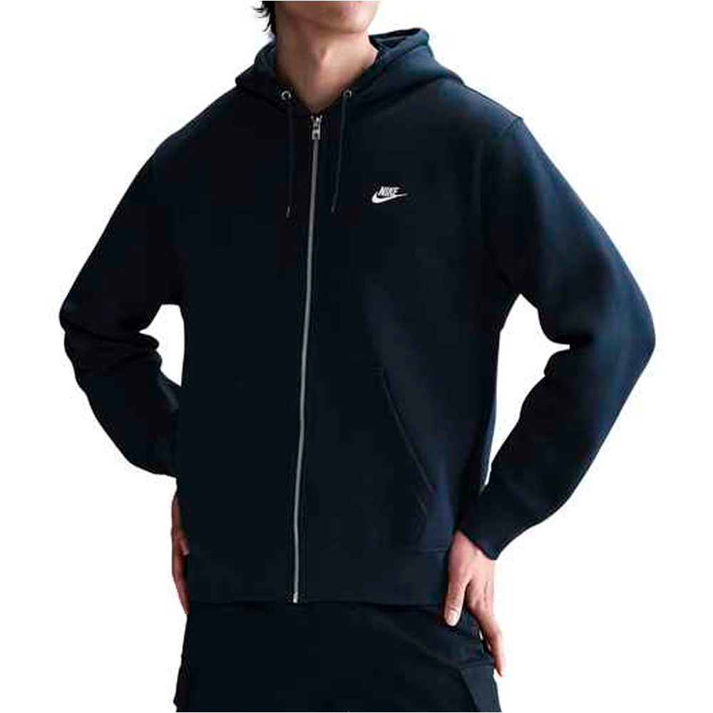 Nike sudadera hombre M NK CLUB BB FZ HOODIE vista frontal