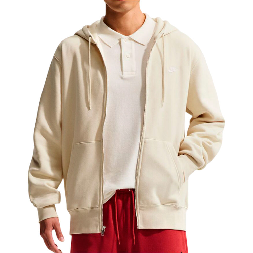Nike sudadera hombre M NK CLUB BB FZ HOODIE vista frontal